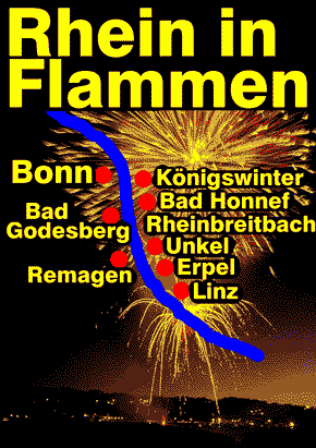 Rhein in Flammen bei Bonn, © WHO