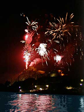 Rhine in Flames, castle Ehrenbreitstein near Koblenz, Coblence on the Rhine river, 2000-12-08-04-ehrenbreitstein-200,  2000 WHO